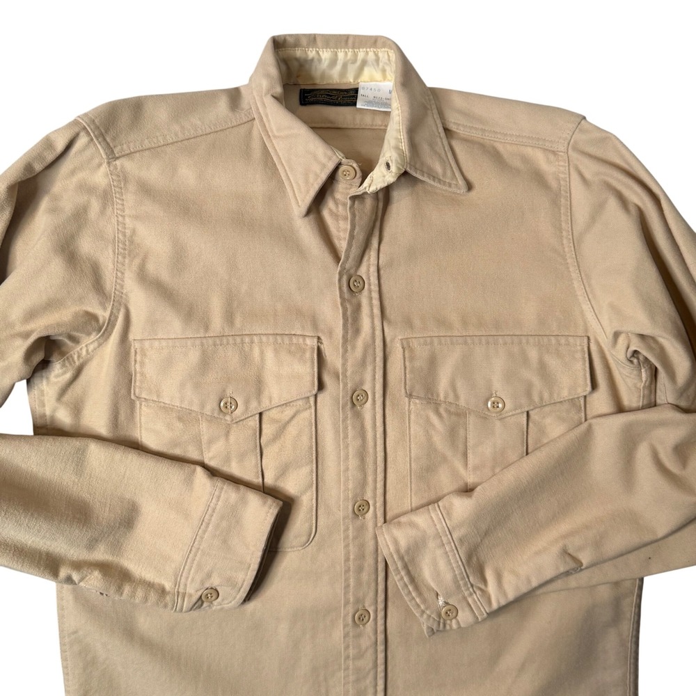 Vintage Eddie Bauer Flannel Button Down Shirt Size M Tall Workwear Utility